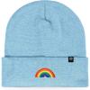 imageDALIX Embroidered Rainbow Beanie Cap Cuffed Knit Hat Women MenBaby Blue