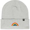 imageDALIX Embroidered Rainbow Beanie Cap Cuffed Knit Hat Women MenLight Gray