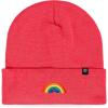 imageDALIX Embroidered Rainbow Beanie Cap Cuffed Knit Hat Women MenNeon Pink