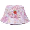 imageDALIX Embroidered Strawberry Tie Dye Cotton Outdoor Summer Bucket Hat in PinkPink