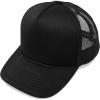 imageDALIX Plain Trucker Hat Mesh Cap in Black