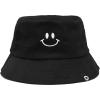 imageDALIX Smile Face Embroidered Bucket HatBlack