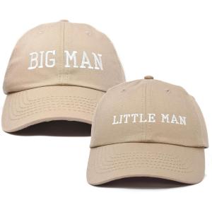 imageDALIX Big Man Little Man Hat Father Son Matching Cap Fun GiftsKhaki