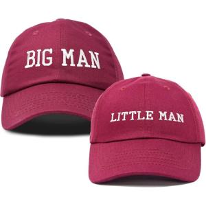 imageDALIX Big Man Little Man Hat Father Son Matching Cap Fun GiftsMaroon