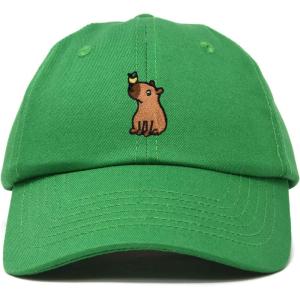 imageDALIX Capybara Cap Embroidered Dad Baseball Hat Cotton Adjustable WomensKelly Green