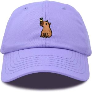 imageDALIX Capybara Cap Embroidered Dad Baseball Hat Cotton Adjustable WomensLavender