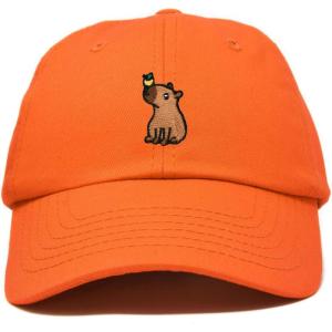 imageDALIX Capybara Cap Embroidered Dad Baseball Hat Cotton Adjustable WomensOrange
