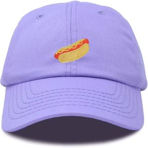 imageDALIX Hot Dog Hat Embroidered Mens Womens Baseball CapLavender