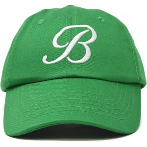 imageDALIX Initial Hat Letter B Womens Baseball Cap Monogram Cursive EmbroideredKelly Green
