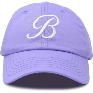 imageDALIX Initial Hat Letter B Womens Baseball Cap Monogram Cursive EmbroideredLavender