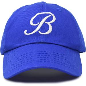 imageDALIX Initial Hat Letter B Womens Baseball Cap Monogram Cursive EmbroideredRoyal Blue