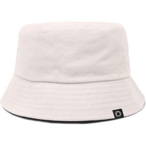 imageDALIX Solid 100 Cotton Unisex Outdoor Summer Bucket HatParch White