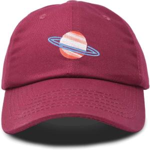 imagePlanet Saturn Ball Cap Embroidered HatMaroon
