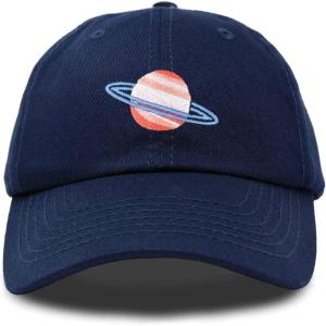 imagePlanet Saturn Ball Cap Embroidered HatNavy Blue