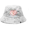 imageDALIX Embroidered Love Heart Tie Dye Cotton Outdoor Summer Bucket Hat in GrayGray