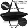 imageDALIX 25quot Large Insulated Tote Bag wZipper Leakproof in Black