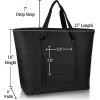 imageDALIX 25quot Large Insulated Tote Bag wZipper Leakproof in Black