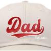imageDALIX Embroidered Varsity Dad Cotton Dad Hat Father College GiftBeige