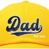 imageDALIX Embroidered Varsity Dad Cotton Dad Hat Father College GiftGold