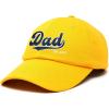 imageDALIX Embroidered Varsity Dad Cotton Dad Hat Father College GiftGold