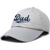 imageDALIX Embroidered Varsity Dad Cotton Dad Hat Father College GiftGray