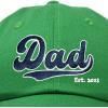 imageDALIX Embroidered Varsity Dad Cotton Dad Hat Father College GiftKelly Green