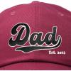 imageDALIX Embroidered Varsity Dad Cotton Dad Hat Father College GiftMaroon