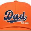 imageDALIX Embroidered Varsity Dad Cotton Dad Hat Father College GiftOrange
