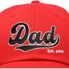 imageDALIX Embroidered Varsity Dad Cotton Dad Hat Father College GiftRed
