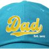 imageDALIX Embroidered Varsity Dad Cotton Dad Hat Father College GiftTeal