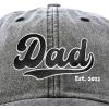 imageDALIX Embroidered Varsity Dad Cotton Dad Hat Father College GiftWashed Black