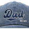 imageDALIX Embroidered Varsity Dad Cotton Dad Hat Father College GiftWashed Navy Blue