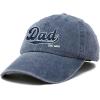 imageDALIX Embroidered Varsity Dad Cotton Dad Hat Father College GiftWashed Navy Blue