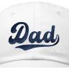 imageDALIX Embroidered Varsity Dad Cotton Dad Hat Father College GiftWhite