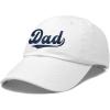 imageDALIX Embroidered Varsity Dad Cotton Dad Hat Father College GiftWhite