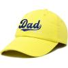 imageDALIX Embroidered Varsity Dad Cotton Dad Hat Father College GiftYellow