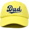 imageDALIX Embroidered Varsity Dad Cotton Dad Hat Father College GiftYellow