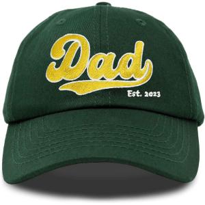 imageDALIX Embroidered Varsity Dad Cotton Dad Hat Father College GiftDark Green