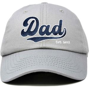 imageDALIX Embroidered Varsity Dad Cotton Dad Hat Father College GiftGray