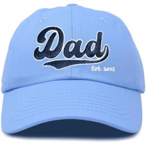 imageDALIX Embroidered Varsity Dad Cotton Dad Hat Father College GiftLight Blue
