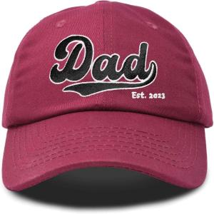 imageDALIX Embroidered Varsity Dad Cotton Dad Hat Father College GiftMaroon