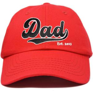 imageDALIX Embroidered Varsity Dad Cotton Dad Hat Father College GiftRed