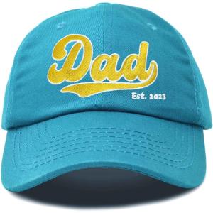 imageDALIX Embroidered Varsity Dad Cotton Dad Hat Father College GiftTeal