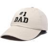 imageDALIX 1 Dad Hat Number One Embroidered Baseball CapBeige