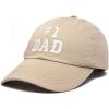 imageDALIX 1 Dad Hat Number One Embroidered Baseball CapKhaki