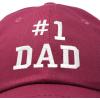 imageDALIX 1 Dad Hat Number One Embroidered Baseball CapMaroon