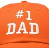 imageDALIX 1 Dad Hat Number One Embroidered Baseball CapOrange