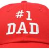 imageDALIX 1 Dad Hat Number One Embroidered Baseball CapRed