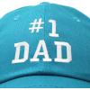 imageDALIX 1 Dad Hat Number One Embroidered Baseball CapTeal