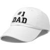 imageDALIX 1 Dad Hat Number One Embroidered Baseball CapWhite